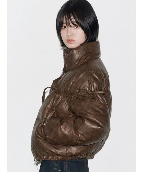 セール】リボンパッファーダウンブルゾン（ダウンジャケット/コート