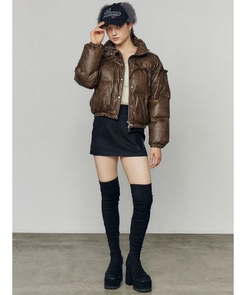 EMODA（エモダ）の「リボンパッファーダウンブルゾン（ダウン