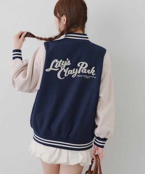 刺繍入り配色スタジャン（スタジャン）｜Another Branch olive des