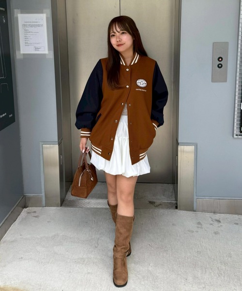 早い者勝ち！トムブラウン　4BAR 中綿　スタジャン　0 刺繍入り配色スタジャン（スタジャン）｜Another Branch olive des