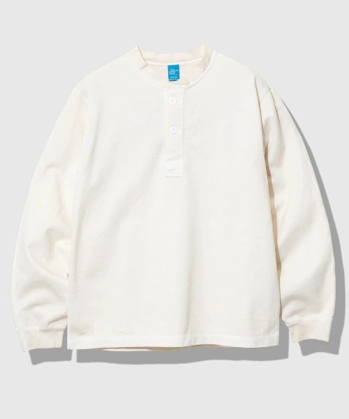 Good On（グッドオン）の「Good On/グッドオン　LS HEAVY HENLEY TEE（Tシャツ/カットソー・メンズ・ナチュラル/ブラック/ダークグリーン・MEDIUM/LARGE/X-LARGE）」の3枚目の写真