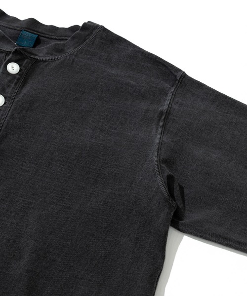 Good On（グッドオン）の「Good On/グッドオン　LS HEAVY HENLEY TEE（Tシャツ/カットソー・メンズ・ナチュラル/ブラック/ダークグリーン・MEDIUM/LARGE/X-LARGE）」の8枚目の写真