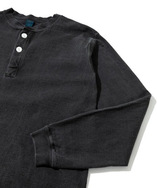 Good On（グッドオン）の「Good On/グッドオン　LS HEAVY HENLEY TEE（Tシャツ/カットソー・メンズ・ナチュラル/ブラック/ダークグリーン・MEDIUM/LARGE/X-LARGE）」の7枚目の写真