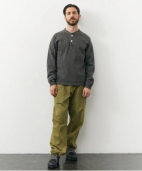 Good On（グッドオン）の「Good On/グッドオン　LS HEAVY HENLEY TEE（Tシャツ/カットソー・メンズ・ナチュラル/ブラック/ダークグリーン・MEDIUM/LARGE/X-LARGE）」の10枚目の写真