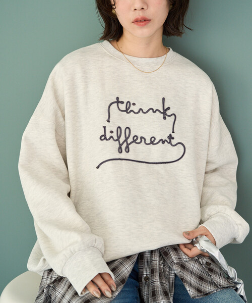 今期！HAUNT ☆ロゴスウェット 限定展開 裏起毛 コード 刺繍 ロゴ BIGシルエット プルオーバー