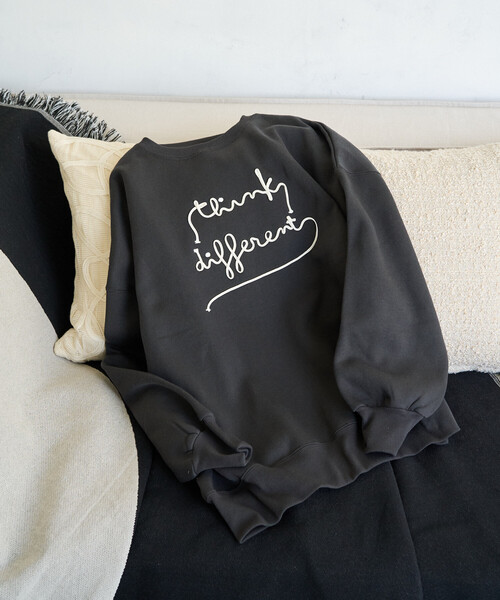 セール】限定展開 裏起毛 コード 刺繍 ロゴ BIGシルエット プル