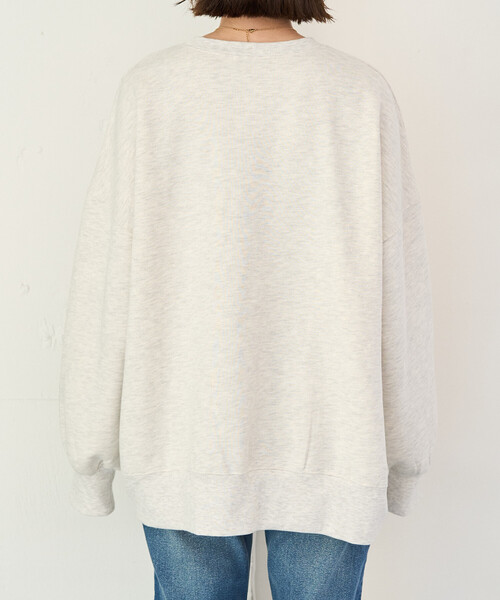 限定展開 裏起毛 コード 刺繍 ロゴ BIGシルエット プルオーバー