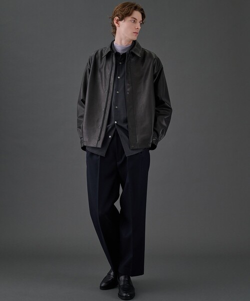 UNITED TOKYO（ユナイテッドトウキョウ）の「WATER BUFFALO フライトレザーブルゾン　水牛革/耐水性/２WAY仕様/本革/冬服/２WAY（ブルゾン・メンズ・ブラック・1/2）」の19枚目の写真