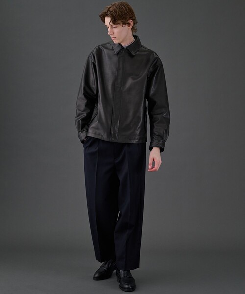 UNITED TOKYO（ユナイテッドトウキョウ）の「WATER BUFFALO フライトレザーブルゾン　水牛革/耐水性/２WAY仕様/本革/冬服/２WAY（ブルゾン・メンズ・ブラック・1/2）」の18枚目の写真