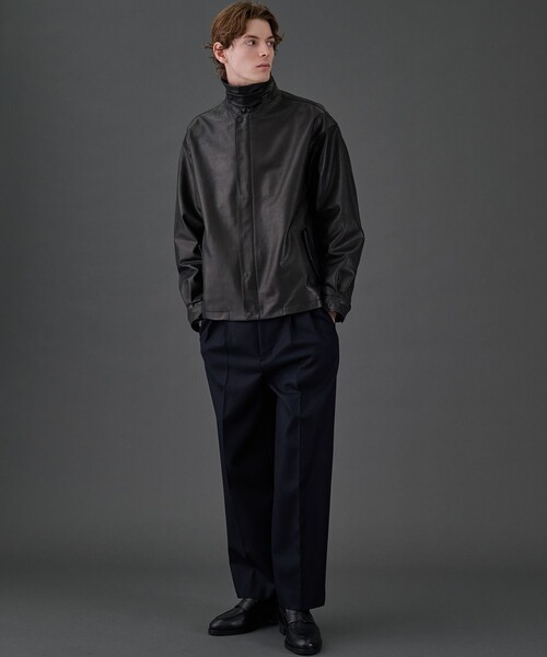 UNITED TOKYO（ユナイテッドトウキョウ）の「WATER BUFFALO フライトレザーブルゾン　水牛革/耐水性/２WAY仕様/本革/冬服/２WAY（ブルゾン・メンズ・ブラック・1/2）」の20枚目の写真