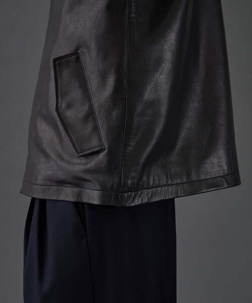 UNITED TOKYO（ユナイテッドトウキョウ）の「WATER BUFFALO フライトレザーブルゾン　水牛革/耐水性/２WAY仕様/本革/冬服/２WAY（ブルゾン・メンズ・ブラック・1/2）」の5枚目の写真