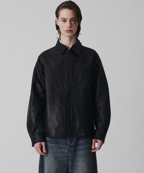 WATER BUFFALO フライトレザーブルゾン 水牛革/耐水性/2WAY仕様/本革