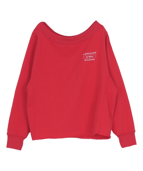 titivate(ティティベイト)の「オフショルダースウェットプルオーバー(スウェット・レディース・ベージュ系その他/レッド/オフホワイト/ネイビー/ブルー系その他/オートミール・FREE)」の16枚目の写真