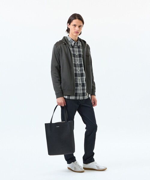 MACKINTOSH PHILOSOPHY（ﾏｯｷﾝﾄｯｼｭ ﾌｨﾛｿﾌｨｰ）の「ブリテック コンビパーカー 針抜きジャージー（ブルゾン・メンズ・ダークネイビー/チャコールグレー・38/40）」の14枚目の写真