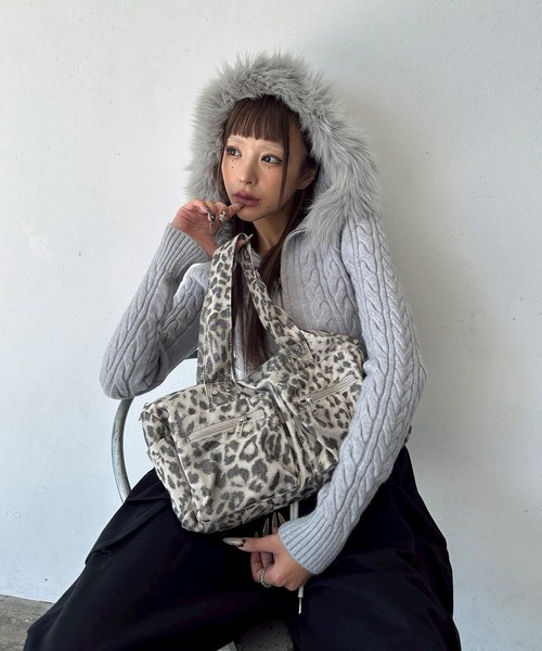 d.i.a.(ダイヤ)の「d.i.a.プレート付き レオパード ミニボストンバッグ(ボストンバッグ・レディース・ホワイト/ブラック/ブラウン・FREE)」の15枚目の写真