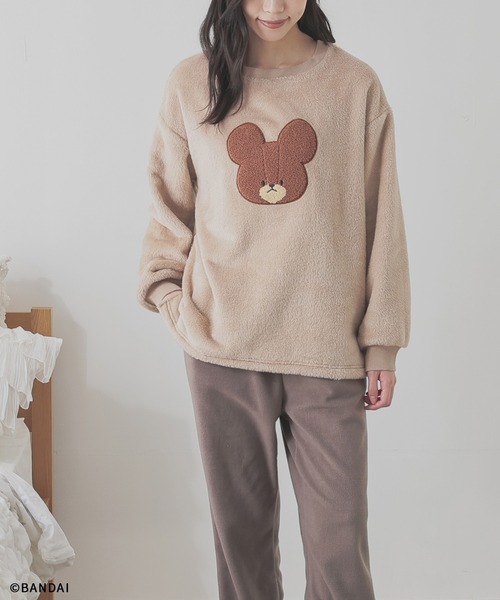 Honeys(ハニーズ)の「くまのがっこう/ルームウェア(上下セット)(ルームウェア/パジャマ・レディース・ピンク系その他/ホワイト系その他/ベージュ系その他・L/LL/M/S)」の1枚目の写真