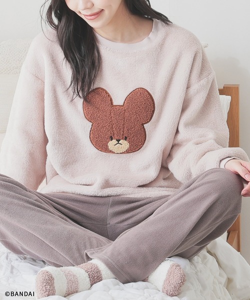 Honeys(ハニーズ)の「くまのがっこう/ルームウェア(上下セット)(ルームウェア/パジャマ・レディース・ピンク系その他/ホワイト系その他/ベージュ系その他・L/LL/M/S)」の3枚目の写真