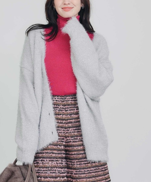 PICCIN（ピッチン）の「ラメシャギーカーディガン（カーディガン/ボレロ・レディース・ブラック/シルバー・M）」の13枚目の写真