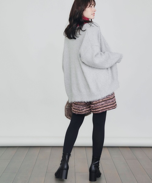 PICCIN（ピッチン）の「ラメシャギーカーディガン（カーディガン/ボレロ・レディース・ブラック/シルバー・M）」の19枚目の写真