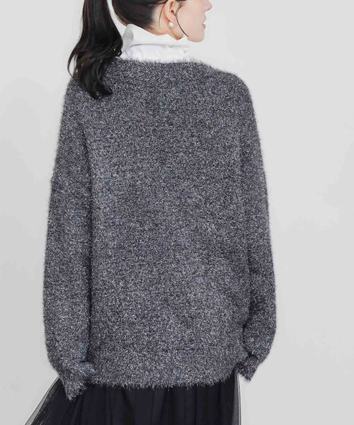 PICCIN（ピッチン）の「ラメシャギーカーディガン（カーディガン/ボレロ・レディース・ブラック/シルバー・M）」の5枚目の写真