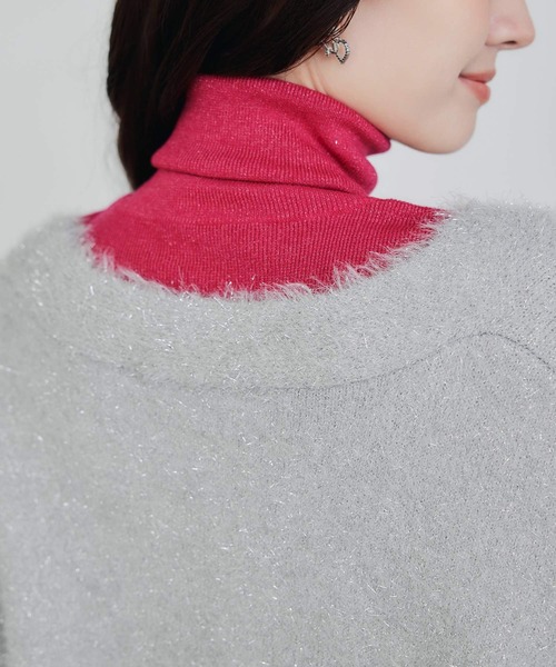 PICCIN（ピッチン）の「ラメシャギーカーディガン（カーディガン/ボレロ・レディース・ブラック/シルバー・M）」の21枚目の写真