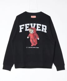 裏起毛アニマルプリント トレーナー 猫 キャット 犬 ドッグ FEVER ポリス CORISCO