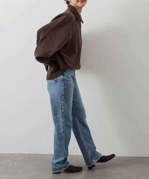 Spick & Span(スピックアンドスパン)の「J.J.Mercer / ジェイジェイマーサー 別注 襟つきニット(ニット/セーター・レディース・ネイビー/ブラウン・FREE)」の17枚目の写真