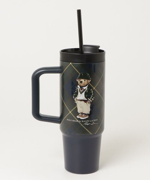 Highmoore Polo ベア ウォーター ボトル & ストロー（グラス