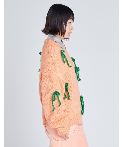 Little sunny bite(リトルサニーバイト)の「【RES】【Little Sunny Bite】ribbon knit top(ニット/セーター・レディース・パープル/オレンジ・SMALL)」の12枚目の写真