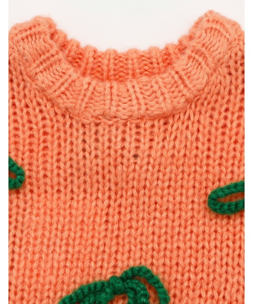 Little sunny bite(リトルサニーバイト)の「【RES】【Little Sunny Bite】ribbon knit top(ニット/セーター・レディース・パープル/オレンジ・SMALL)」の11枚目の写真