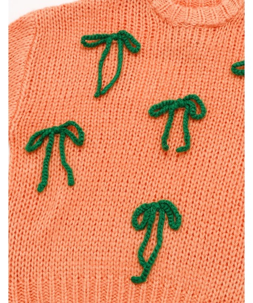 Little sunny bite(リトルサニーバイト)の「【RES】【Little Sunny Bite】ribbon knit top(ニット/セーター・レディース・パープル/オレンジ・SMALL)」の3枚目の写真