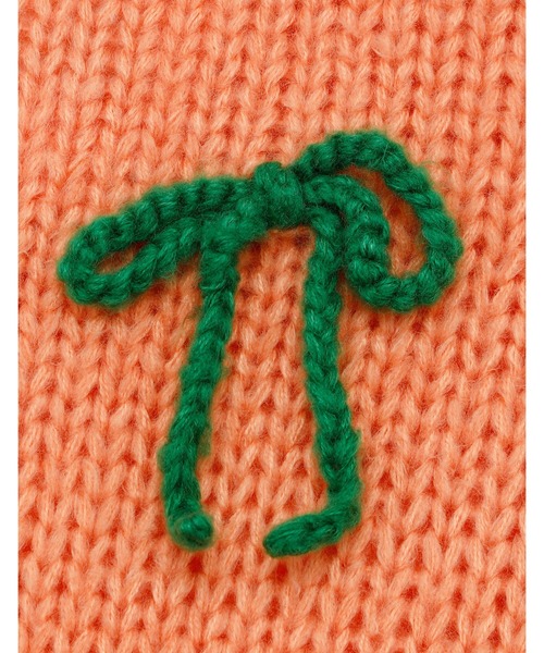 Little sunny bite(リトルサニーバイト)の「【RES】【Little Sunny Bite】ribbon knit top(ニット/セーター・レディース・パープル/オレンジ・SMALL)」の4枚目の写真