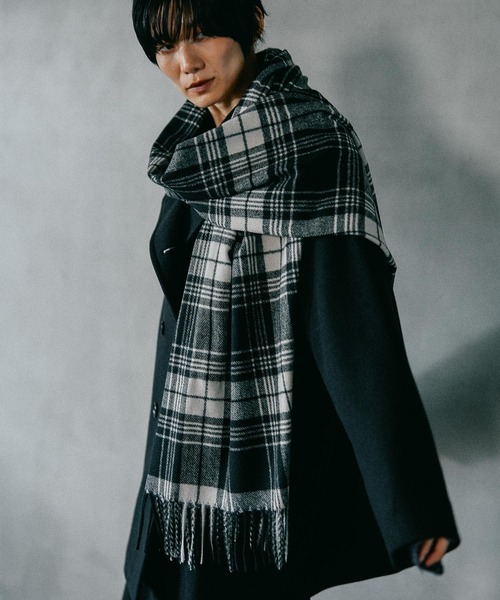 セール】洗えるチェック柄ストール 579832（ストール/ショール