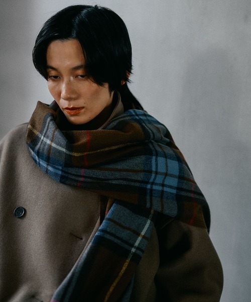 セール】洗えるチェック柄ストール 579832（ストール/ショール