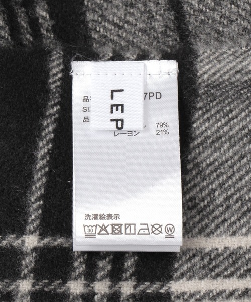 LEPSIM（レプシィム）の「洗えるチェック柄ストール　579832（ストール/ショール・レディース・ブラック・ONE SIZE）」の6枚目の写真