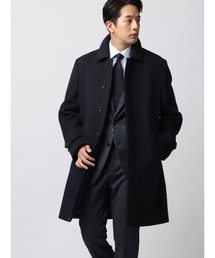 SUIT SQUARE（スーツスクエア）の「スマみえステンカラーコート ストレッチ ウールライクビーバー（ステンカラーコート）」