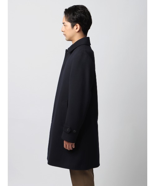 SUIT SQUARE(スーツスクエア)の「スマみえステンカラーコート ストレッチ ウールライクビーバー(ステンカラーコート・メンズ・ネイビー/ブラック・M/L/S/3L/LL)」の6枚目の写真