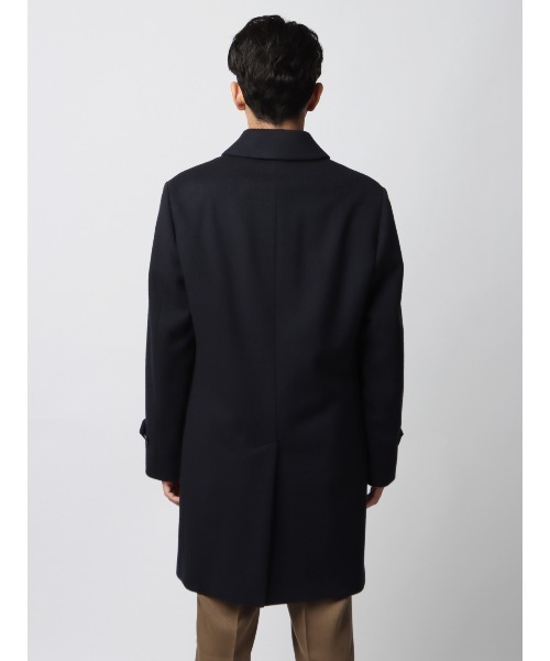 SUIT SQUARE(スーツスクエア)の「スマみえステンカラーコート ストレッチ ウールライクビーバー(ステンカラーコート・メンズ・ネイビー/ブラック・M/L/S/3L/LL)」の7枚目の写真