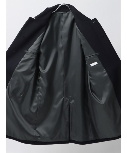 SUIT SQUARE(スーツスクエア)の「スマみえステンカラーコート ストレッチ ウールライクビーバー(ステンカラーコート・メンズ・ネイビー/ブラック・M/L/S/3L/LL)」の8枚目の写真