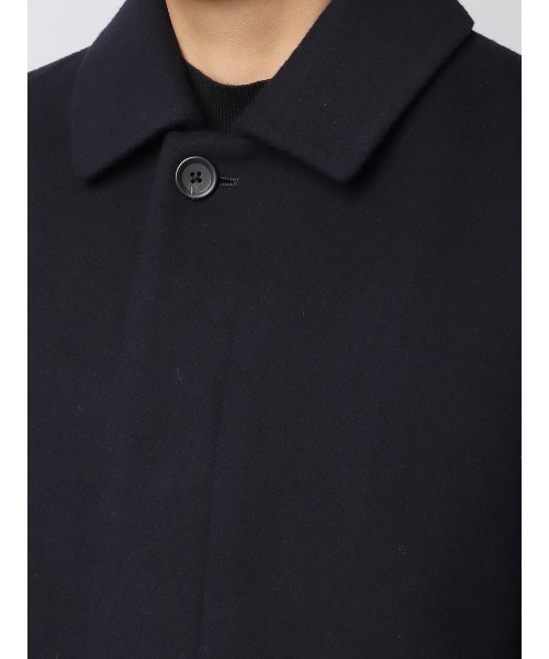 SUIT SQUARE(スーツスクエア)の「スマみえステンカラーコート ストレッチ ウールライクビーバー(ステンカラーコート・メンズ・ネイビー/ブラック・M/L/S/3L/LL)」の9枚目の写真