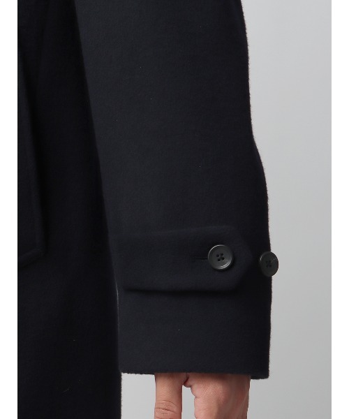 SUIT SQUARE(スーツスクエア)の「スマみえステンカラーコート ストレッチ ウールライクビーバー(ステンカラーコート・メンズ・ネイビー/ブラック・M/L/S/3L/LL)」の10枚目の写真