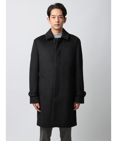 SUIT SQUARE(スーツスクエア)の「スマみえステンカラーコート ストレッチ ウールライクビーバー(ステンカラーコート・メンズ・ネイビー/ブラック・M/L/S/3L/LL)」の14枚目の写真