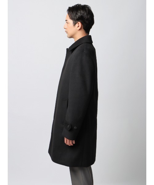 SUIT SQUARE(スーツスクエア)の「スマみえステンカラーコート ストレッチ ウールライクビーバー(ステンカラーコート・メンズ・ネイビー/ブラック・M/L/S/3L/LL)」の15枚目の写真