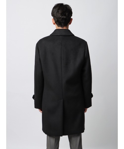 SUIT SQUARE(スーツスクエア)の「スマみえステンカラーコート ストレッチ ウールライクビーバー(ステンカラーコート・メンズ・ネイビー/ブラック・M/L/S/3L/LL)」の16枚目の写真