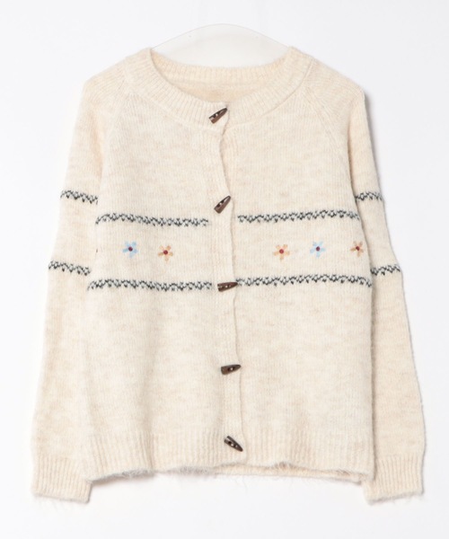 AsRiRe（アスリレイ）の「ノルディックフラワーカーディガン