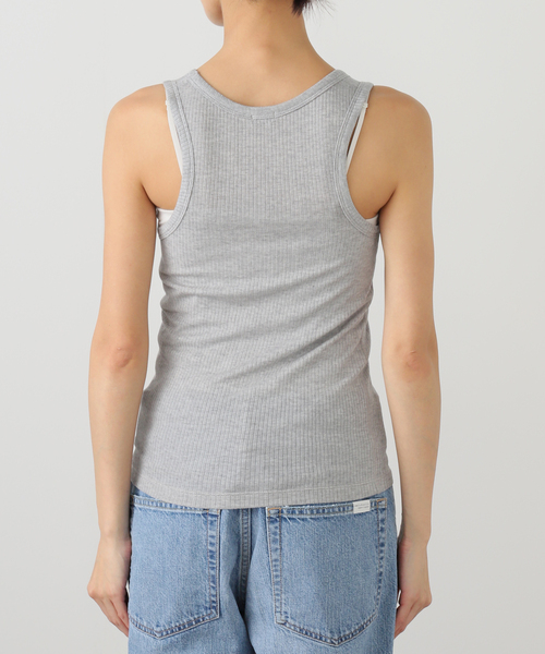 plage（プラージュ）の「TANC TOKYO / タンクトウキョウ FEEL GOOD RIB SKIN TOP（タンクトップ・レディース・ブラック/チャコールグレー・FREE）」の13枚目の写真