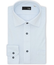 TAKA-Q（タカキュー）の「【ノンアイロン ストレッチ 吸水速乾】タカキュー ワイドカラー ビジネスドレス長袖ニットシャツ（ビジネスシャツ・メンズ）」