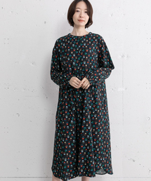 POU DOU DOU | フラワープリント切替ギャザーワンピース(ワンピース)