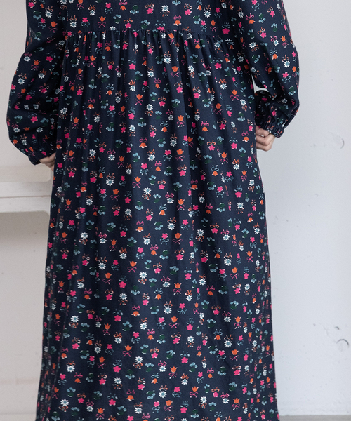 プードゥドゥ（POU DOU DOU）/フラワープリント切替ギャザーワンピース セール】フラワープリント切替ギャザーワンピース（ワンピース）｜POU