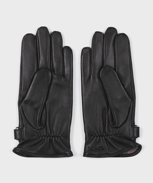 Paul Smith（ポールスミス）の「シグネチャーストライプ パイピングウール グローブ【250751 TSG】（手袋・メンズ・ブラック/ネイビー・FREE）」の4枚目の写真